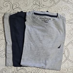 3 - Nautica Gray and Navy Kids Short Sleeve Tees